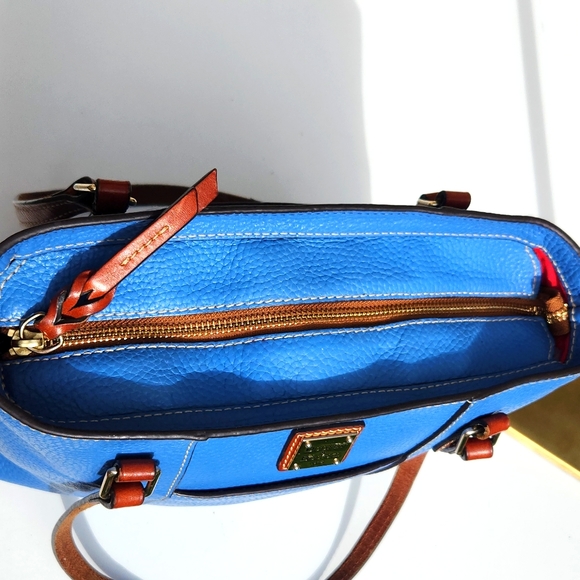 Dooney & Bourke Blue Pebbled Leather Shoulder Bag - Picture 8 of 17